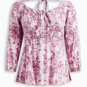 Torrid Harry Potter Wizarding World Mauve Patterned Blouse Woman’s size 1 (1x)